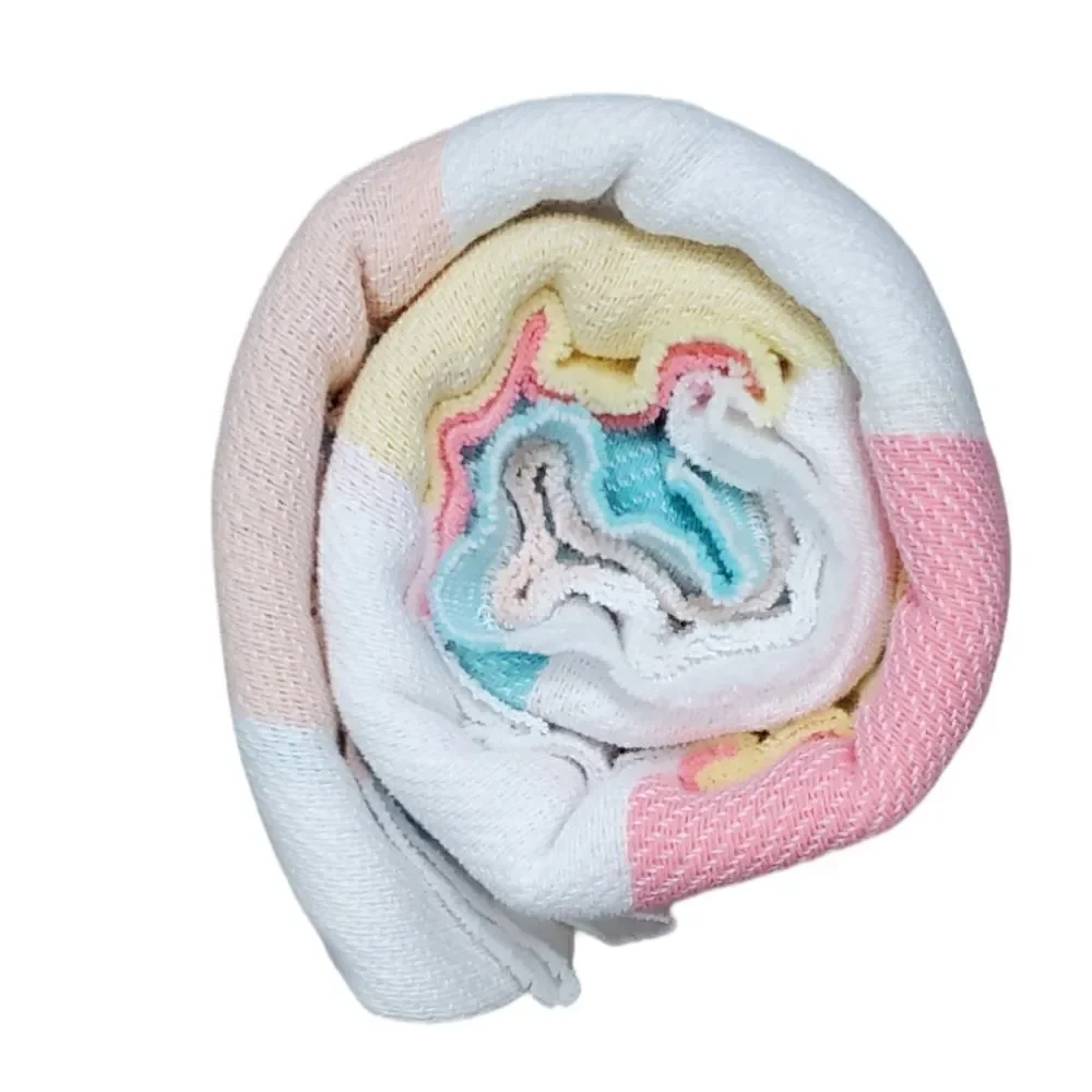 NWT Victoria's Secret Pink, Coral, Mint & Yellow Striped Blanket